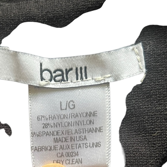 Bar iii  Black dress sleeveless flared skirt - size large - Picture 3 of 4